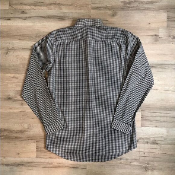 J. Ferrar Black & White Slim Dress Shirt Size M - Picture 3 of 3